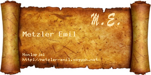 Metzler Emil névjegykártya